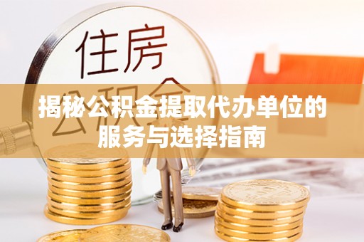 玉州揭秘公积金提取代办单位的服务与选择指南