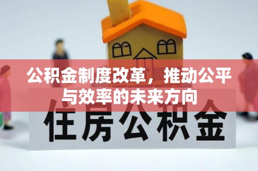 玉州公积金制度改革，推动公平与效率的未来方向